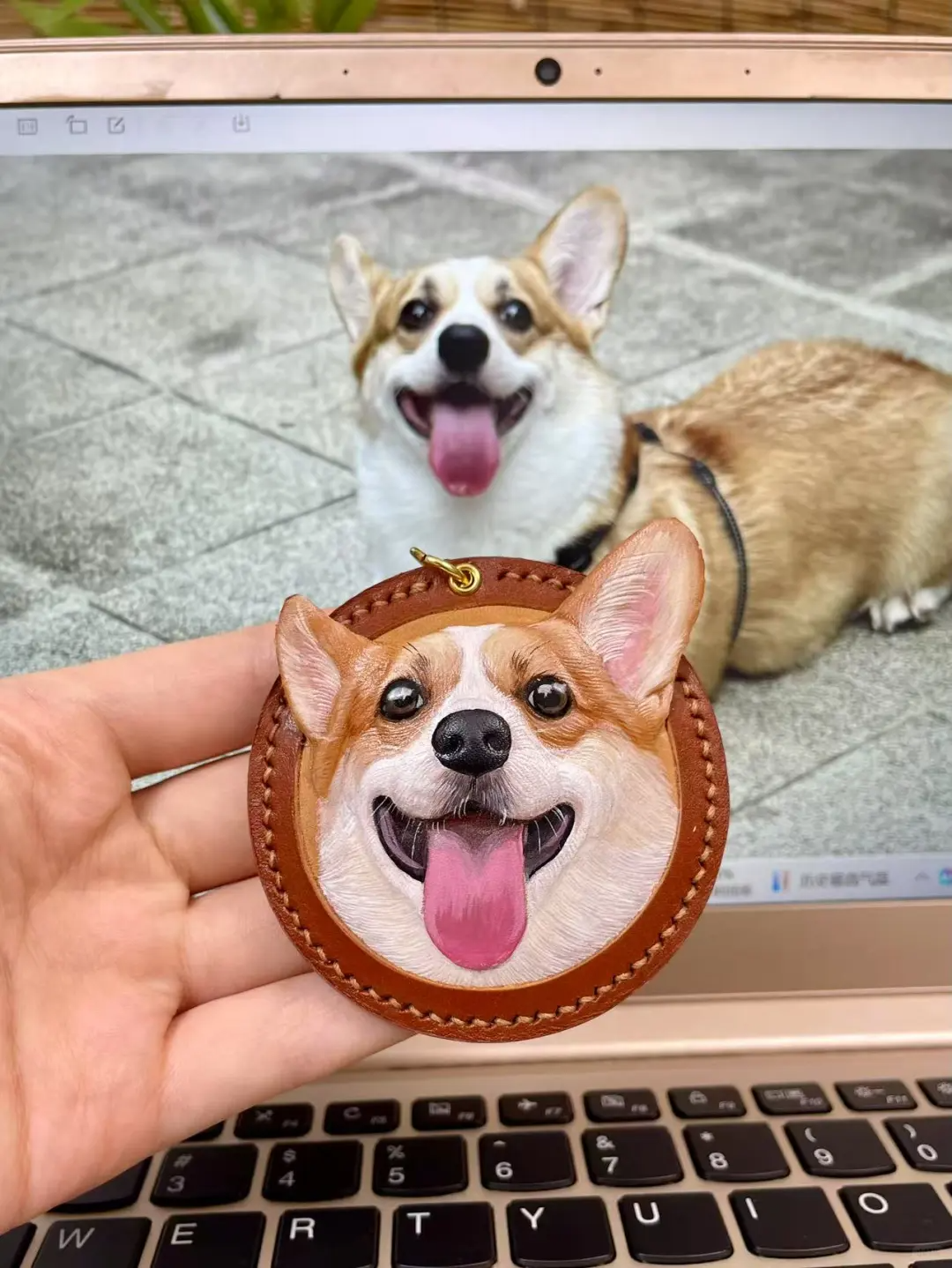 Handcrafted 3D Leather Pet Portrait – Custom Made from Your Photo