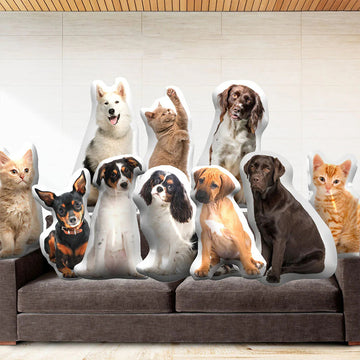 Custom Funny-looking Pet Shaped Pillow