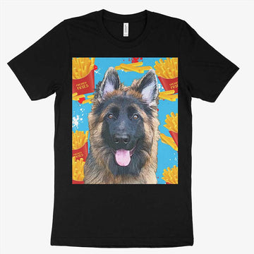 Custom Pet Art Mens Crew Neck T-shirt
